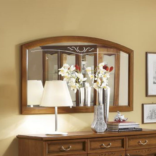 Camel Nostalgia Day Walnut Italian Rectangular Mirror - 140cm x 80cm