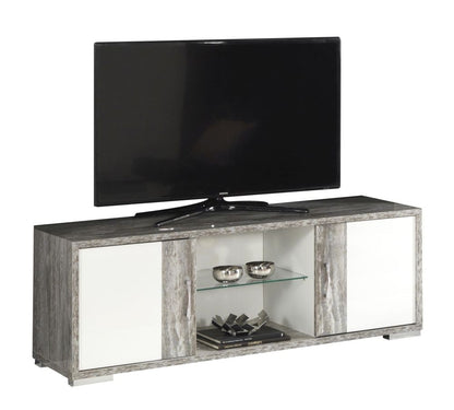 Naro Dove Grey and White 2 Door Italian TV Unit