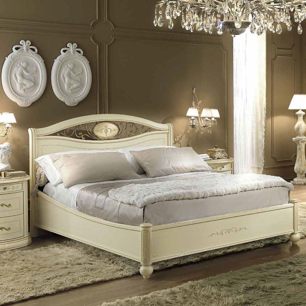 Camel Siena Night Ivory Italian Ferro Ring Bed