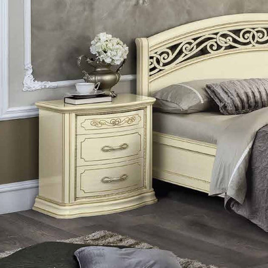 Camel Torriani Night Ivory Italian VIP Bedside Cabinet