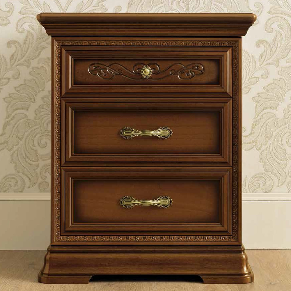 Camel Torriani Night Walnut Italian Bedside Cabinet