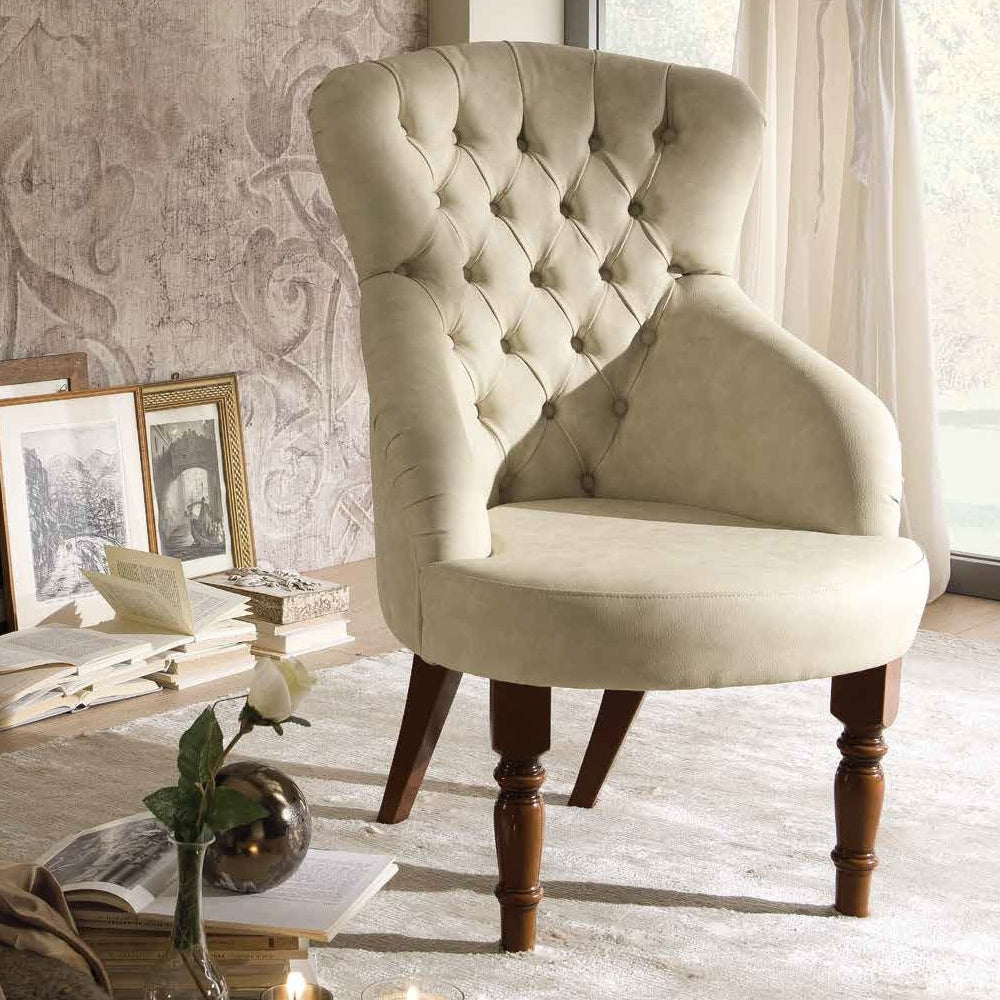 Camel Torriani Night Walnut Italian Capitonne Armchair