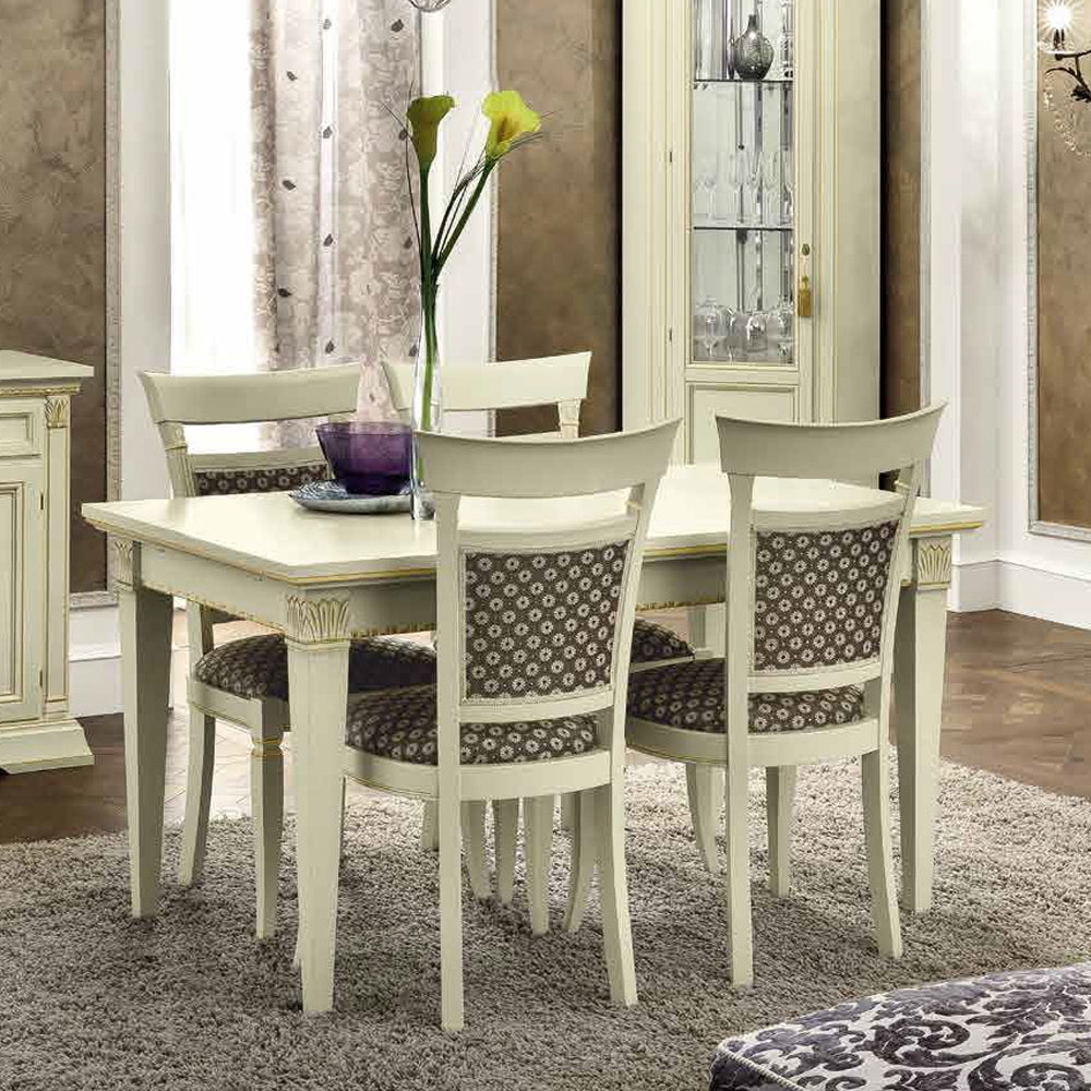 Camel Treviso Day White Ash Italian 4 Seater Extending Dining Table