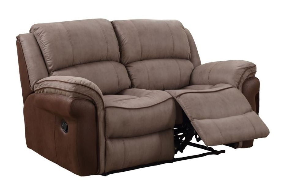 Farnham Fusion Taupe and Tan 2 Seater Recliner Sofa