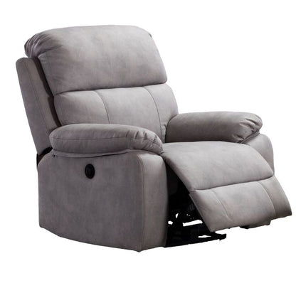 Stretford Light Grey Fabric Electric Recliner Armchair