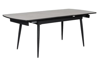 Cassino Grey and Glass Automatic Dining Table, 160cm-200cm 6 to 8 Diners Extending Rectangular Top