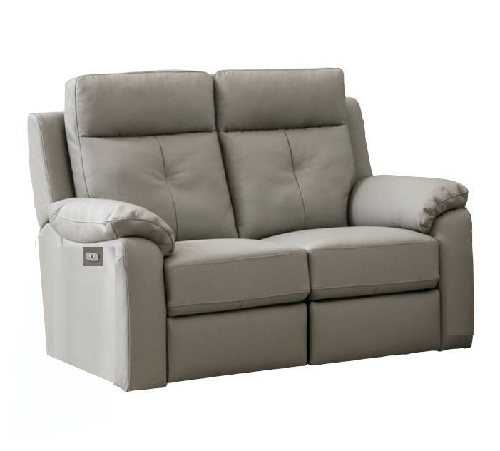 Milano Moon Leather 2 Seater Electric Recliner Sofa