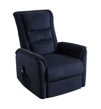 Winchester Blue Fabric Electric Lift and Tilt Recliner Armchair