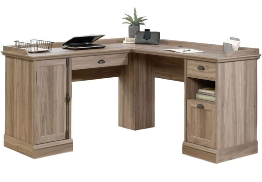 Teknik Barrister Home Salt Oak L Shaped Office Desk