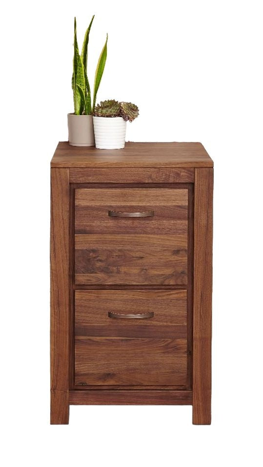 Mayan Walnut 2 Drawer Filing Cabinet