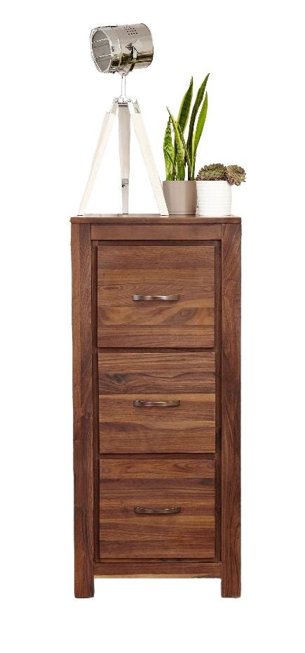 Mayan Walnut 3 Drawer Filing Cabinet