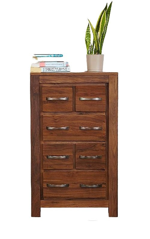 Mayan Walnut 6 Drawer CD and DVD Cabinet