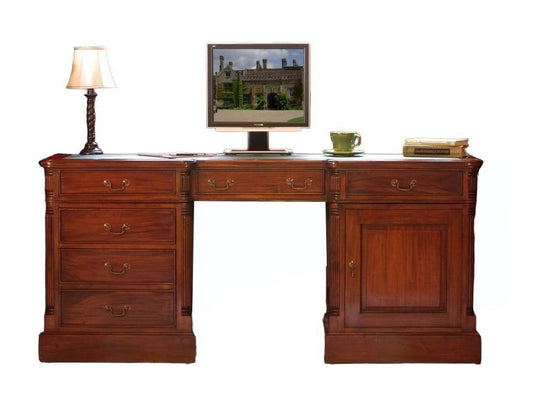 La Roque Mahogany 1 Door 6 Drawer Computer Desk