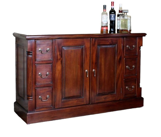 La Roque Mahogany 2 Door 6 Drawer Sideboard