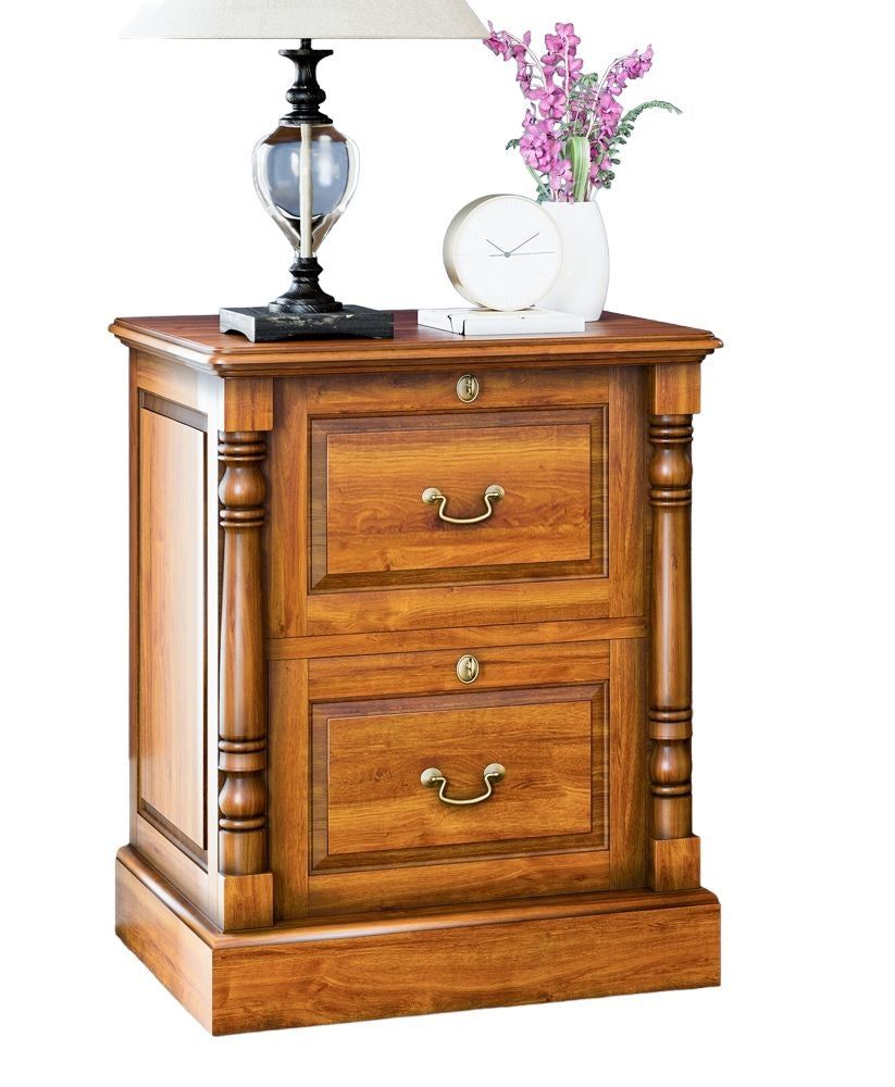 La Reine Mahogany 2 Drawer Filing Cabinet