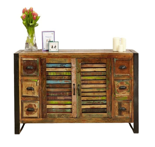 Urban Chic Reclaimed 2 Door 6 Drawer Sideboard