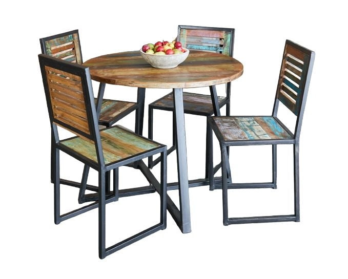 Urban Chic Reclaimed Round Dining Table - 2 Seater