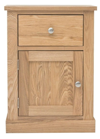 Mobel Oak 1 Door 1 Drawer Lamp Table