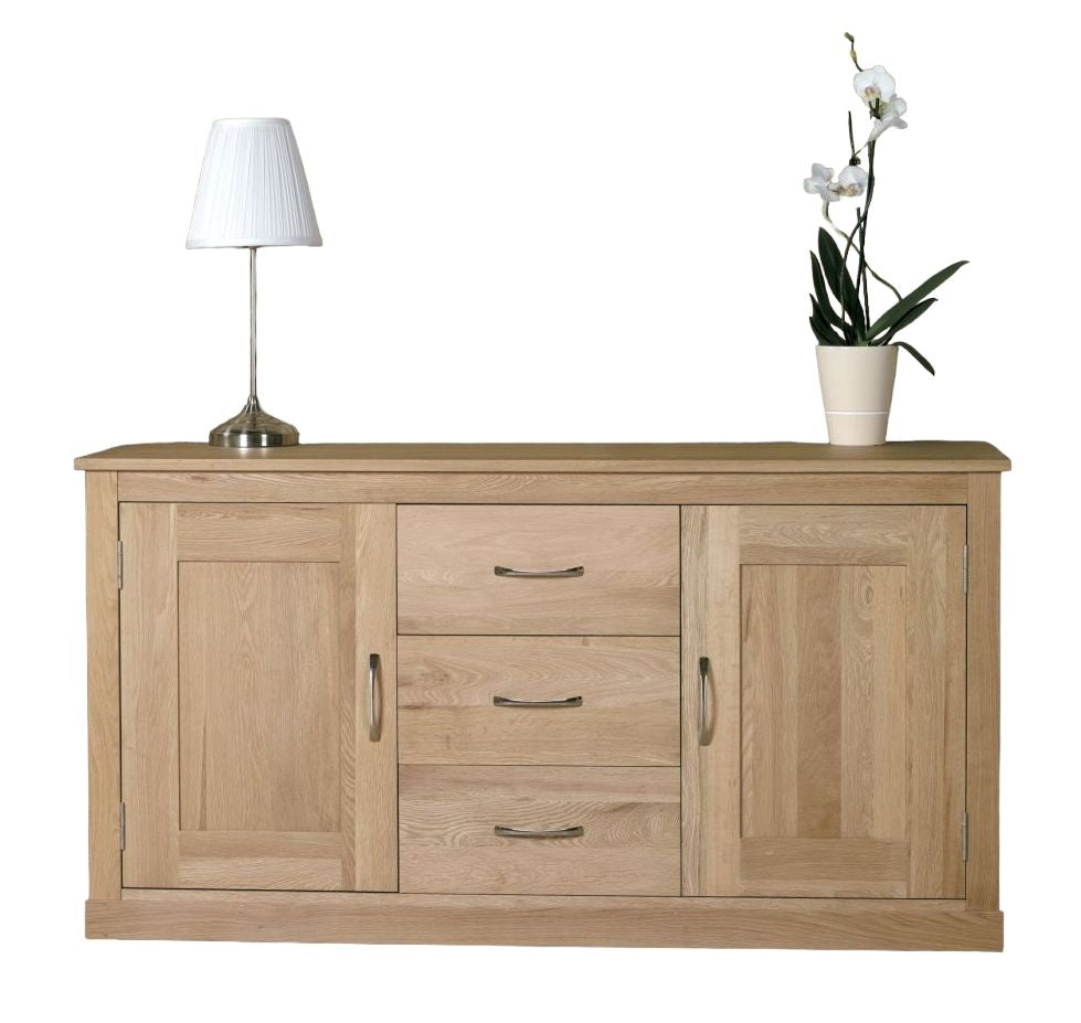 Mobel Oak 2 Door 3 Drawer Sideboard