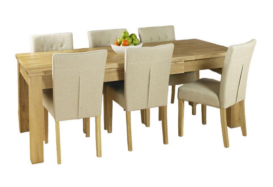 Mobel Oak Extending 6 Seater Dining Table