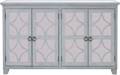 Russell Grey Mirrored 4 Door Sideboard