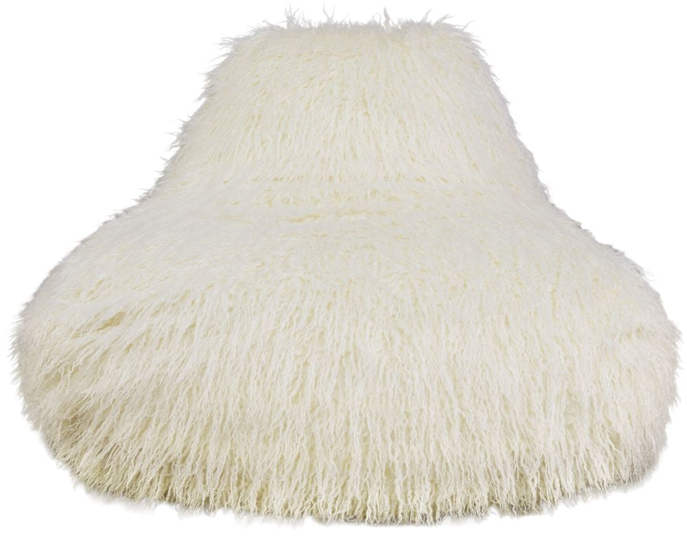 White Faux Sheepskin Fur Bean Bag