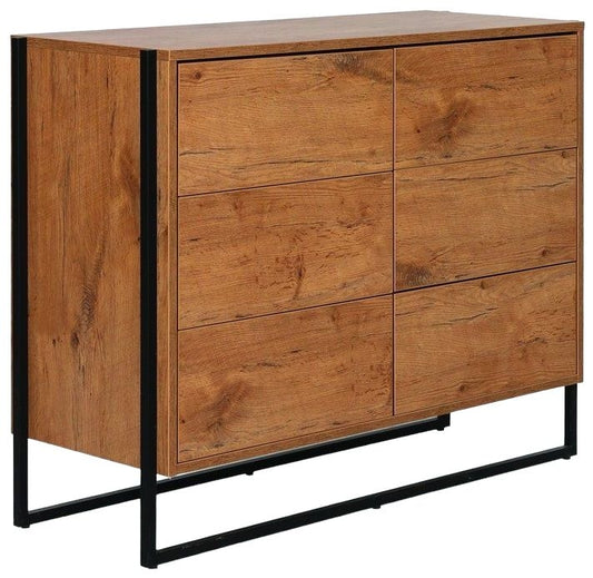 Loft Lancelot Oak 6 Drawer Chest