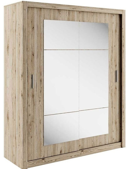 Idea Oak San Remo 2 Door Mirror Sliding Wardrobe