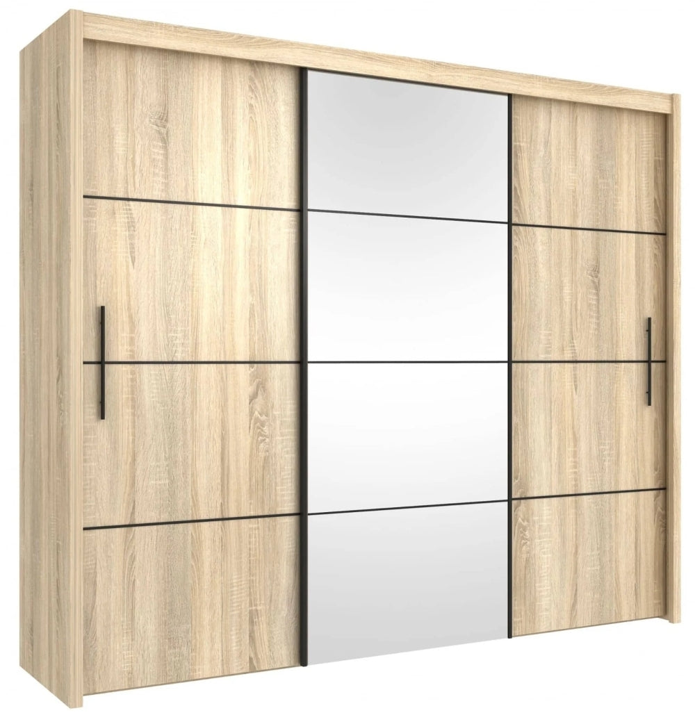 Inova Oak Sonoma 3 Door Sliding Wardrobe