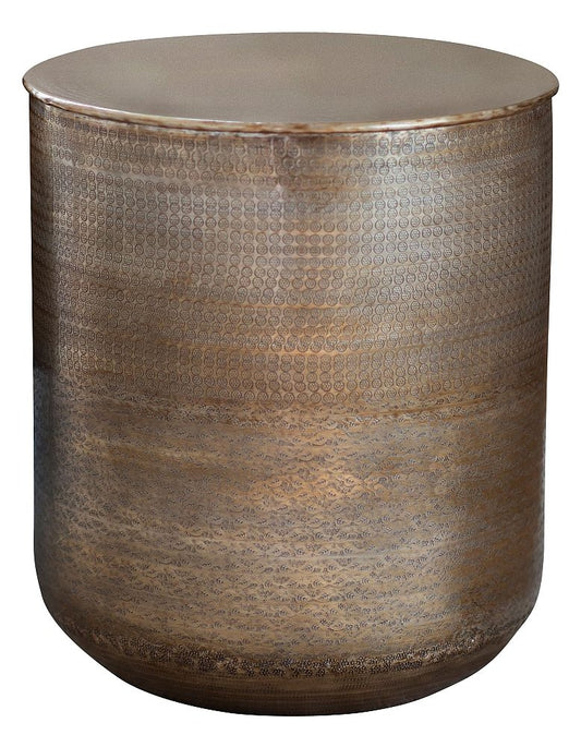 Ashta Brass Drum Round Side Table