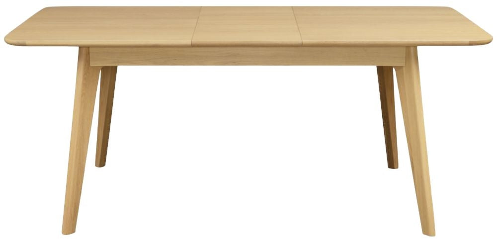 Carrington Scandinavian Style Oak Dining Table, 140cm Seats 2 to 4 Diners Extending Rectangular Top