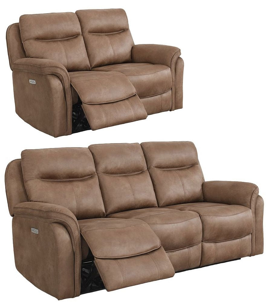 Claremont Sahara 3+2 Recliner Sofa Set, Velvet Fabric Upholstered