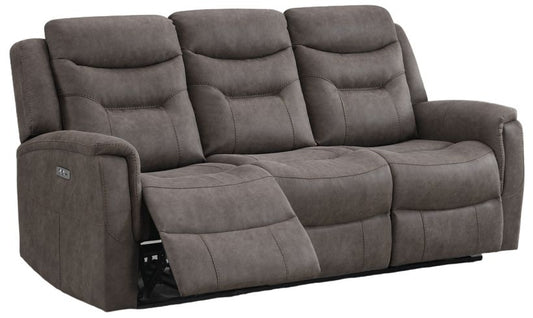 Harrogate Brown 3 Seater Recliner Sofa, Velvet Fabric Upholstered