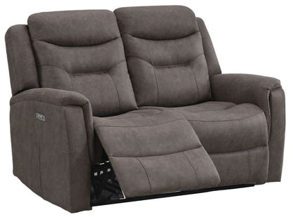 Harrogate Brown 2 Seater Recliner Sofa, Velvet Fabric Upholstered