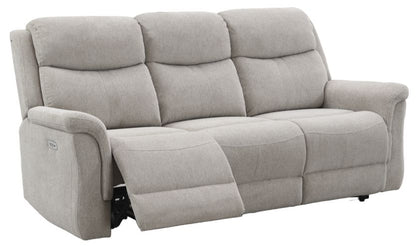 Faringdon Beige 3 Seater Recliner Sofa, Velvet Fabric Upholstered