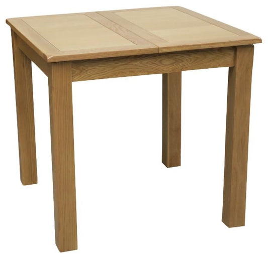 Kilmore Oak Extending Dining Table, 80cm Seats 2 Diners Rectangular Top