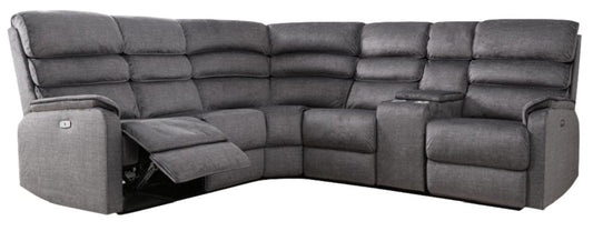 Savoy Grey Fabric Corner Sofa