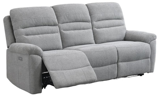 Belford Grey Fabric 3+2 Recliner Sofa Set Upholstered