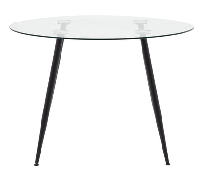 Mack 110cm Clear Glass Round Dining Table