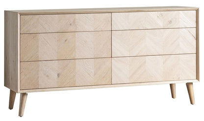 Milano Oak 6 Drawer Wide Chest