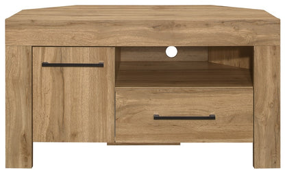 Compton Oak Effect 1 Door Corner TV Unit