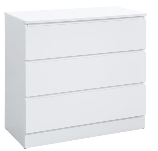 Oslo White 3 Drawer Small Chest