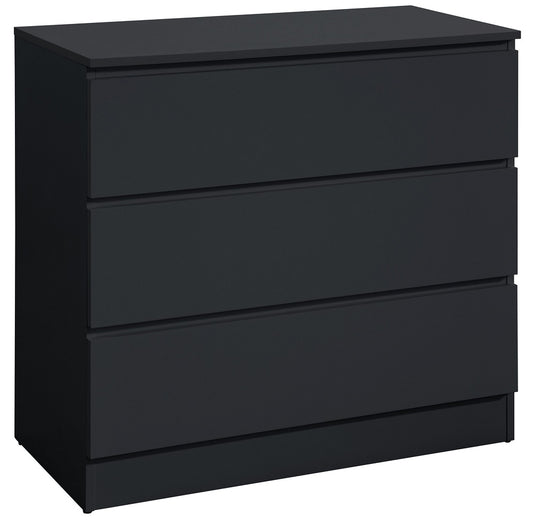 Oslo Black 3 Drawer Small Chest