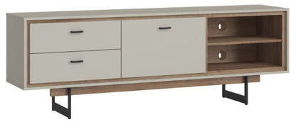 Rivero 1 Door 2 Drawer TV Unit in Grey and Oak