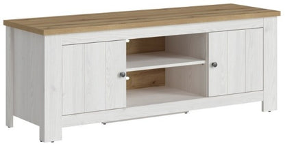 Celesto 2 Door TV Unit in White and Oak