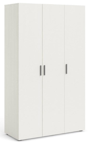 Pepe Wardrobe with 3 Door in White Woodgrain