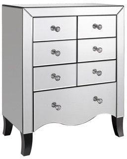 Valentina Italian Mirrored 7 Drawer Chest