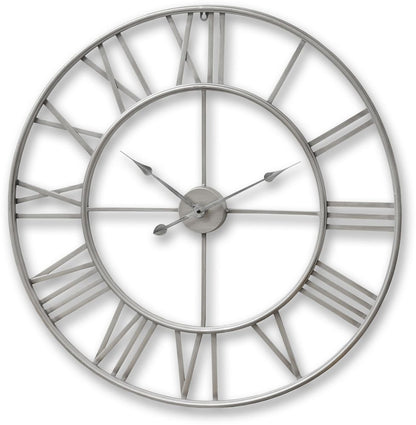 Large Silver Skeleton Wall Clock - 80cm x 80cm