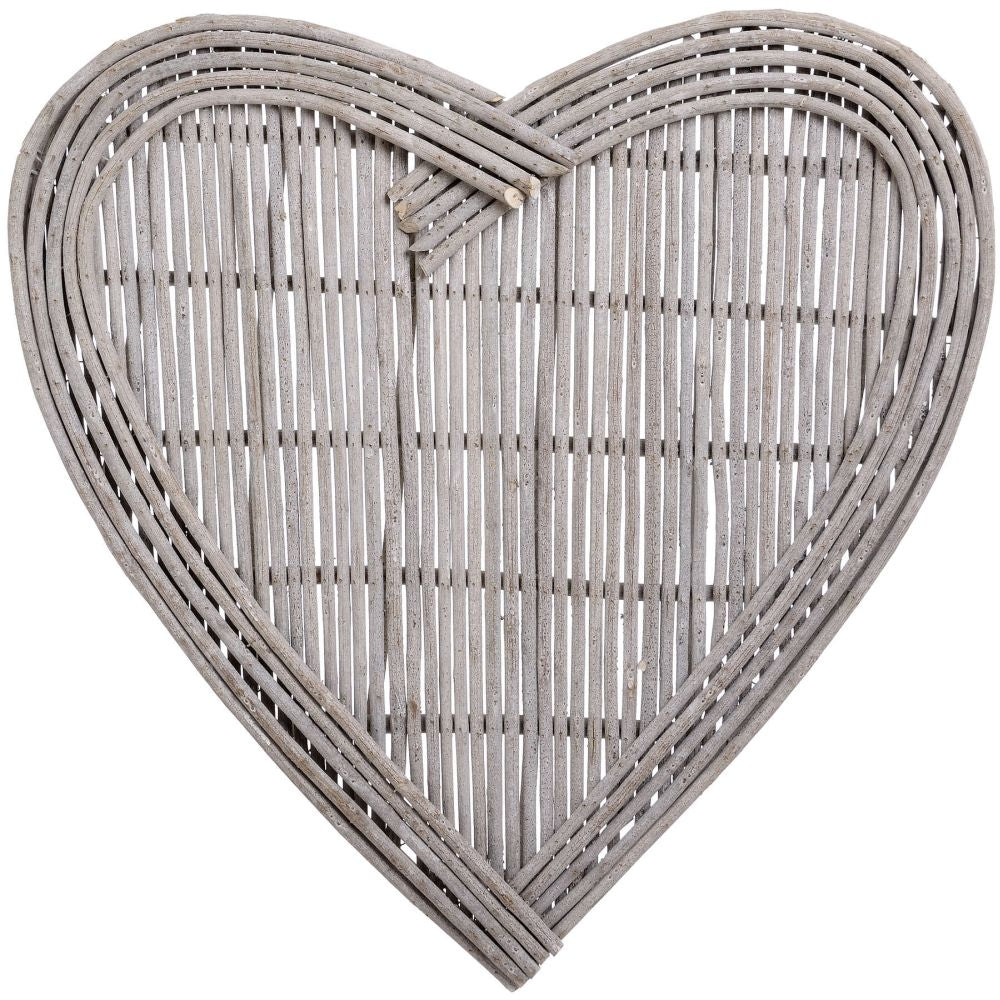 Wicker Medium Heart Wall Art