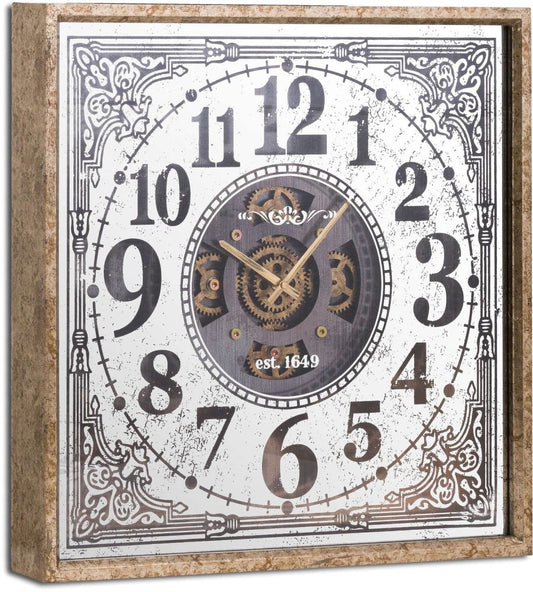 Mirrored Moving Mechanism Wall Clock - 60cm x 60cm